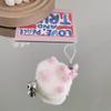 1/2pcs Lovely Cat Claw Bowknot Bell Phone Strap Versatile Plush Keychain Fashionable Bag Ornament Keys Cameras Accessory