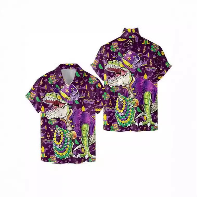 Summer Essential! Short-sleeve Hawaiian Shirt, Fun Pineapple Surf Print, Casual & Trendy