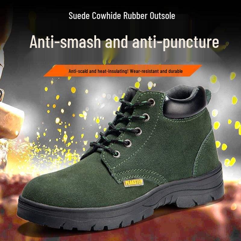 Unisex Winter Steel Toe Work Boots - Warm Anti-Smash Anti-Puncture Wear-Resistant High-Top Protective Shoes 3570₽