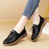 Women Soft Loafers Slip On Casual Elegant Summer Sneakers Breathable Black Leather Moccasins Shoes