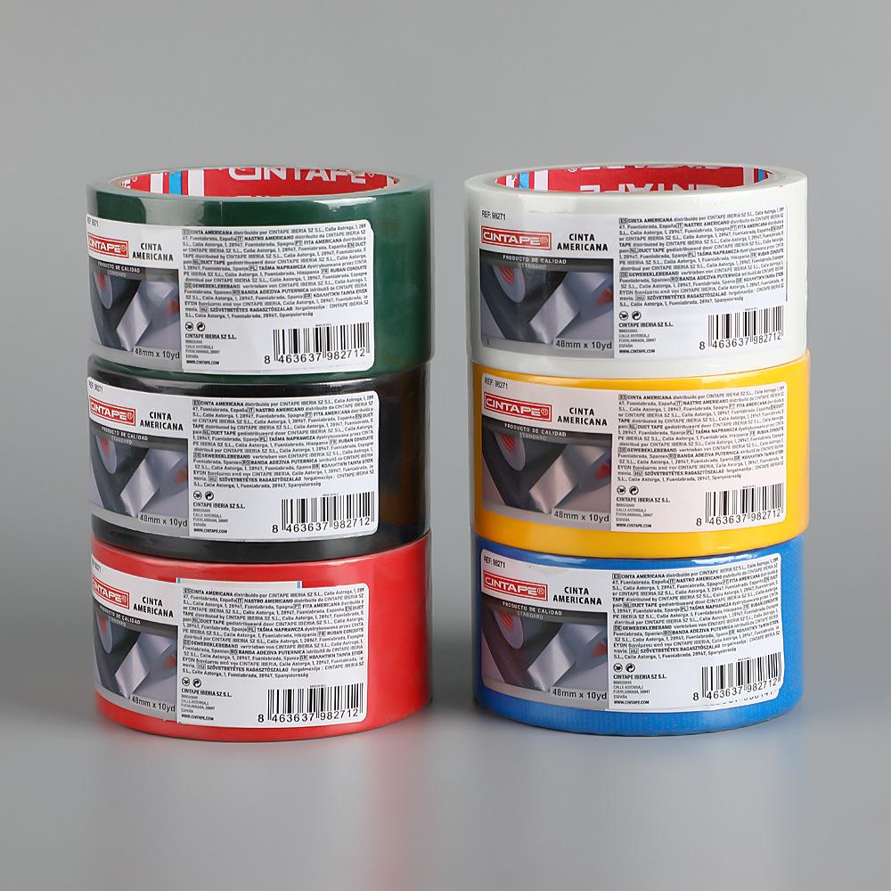 Waterproof Colored Fabric Duct Tape: Strong, High Adhesion, Easy-Tear, 4.8mm Single-Sided for DIY Sealing. Colored; 10Y