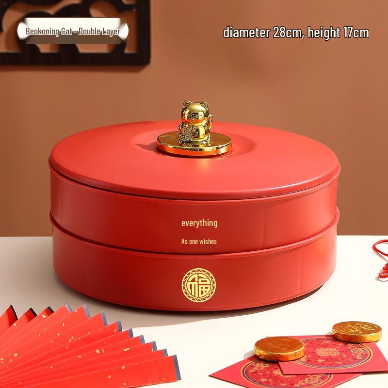 2022 Candy Dish: Elegant Snack Tray for Living Room & Coffee Table, Perfect for New Year, Housewarming, or Displaying Fruits and Dried Snacks.