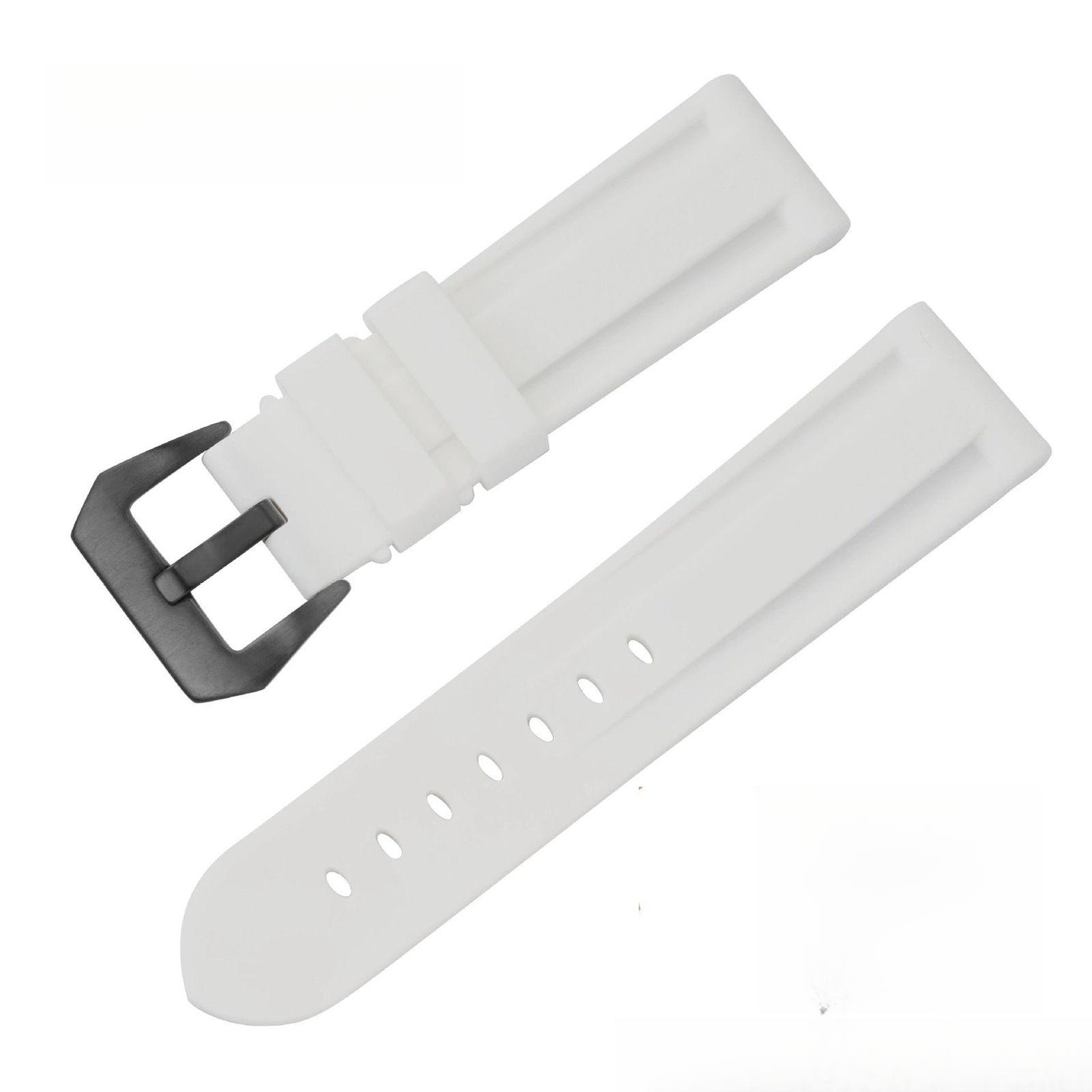 

20мм 22мм 24мм 26мм М який силіконовий ремінець для годинника для Panerai Універсальний ремінець Чоловічий кольоровий гумовий ремінець для смарт-годинника для Samsung Huawei Watches Interface width 24mm