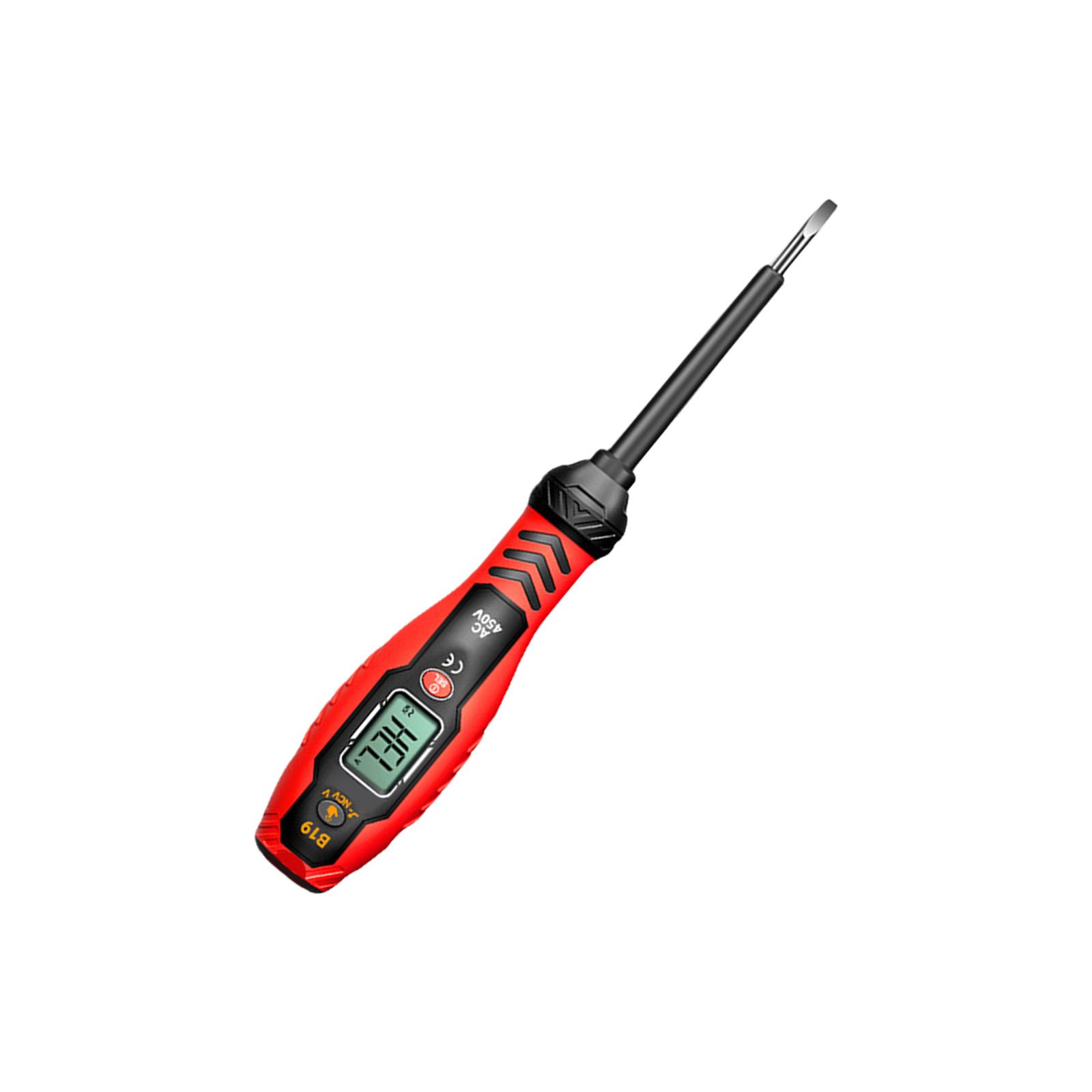 

Digital Measuring Pen Voltage Live Wire Detector NCV Voltage Probe Tester Pen with Buzzer Alarm Auto Off Backlit Screen 2 червоний