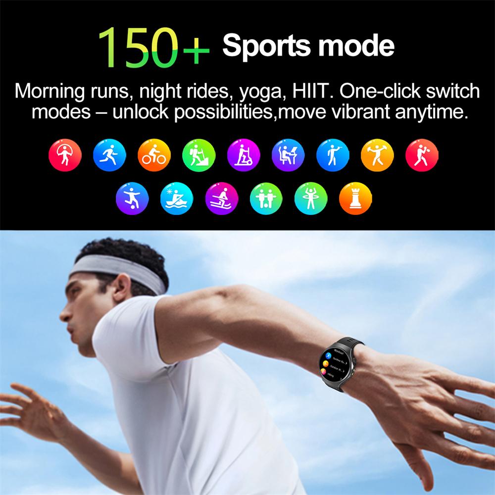 Outdoor Sports Men Smartwatch 1.53 360*360 HD AMOLED Screen LED Flashlight IP67 Waterproof Voice Call Smartwatch Gifts for Men