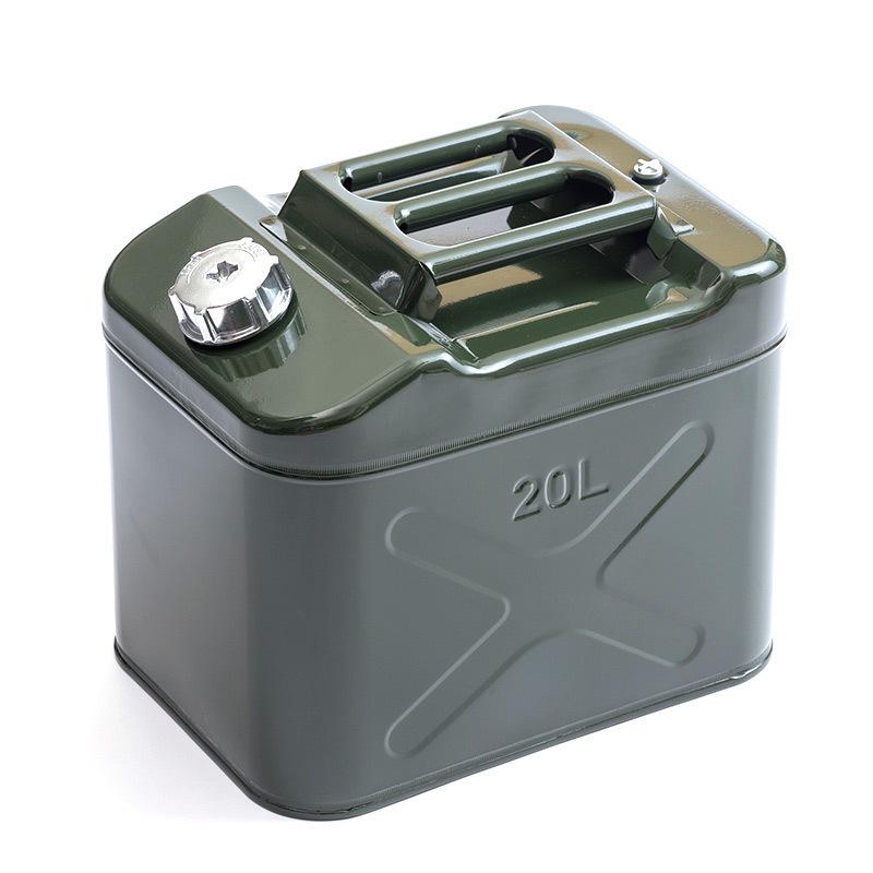 Shenju Portable Aluminum Oil Drum with Square Lid - 10L, 20L, 25L, 30L Options - Thickened Fuel Storage Tank