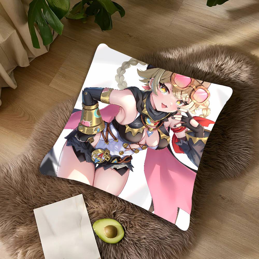 Cute Funny Girl Hot Jahoda Genshin Impact Cushion Cover Decor Throw Pillow Covers For Couch Camping Pillow Cover Decorations