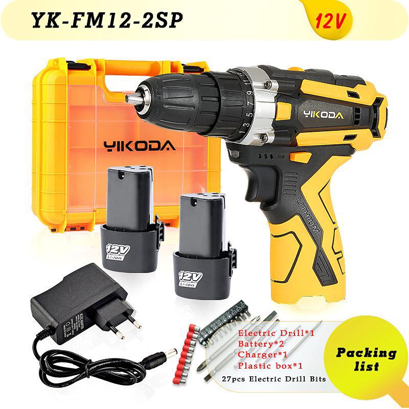 Rechargeable Cordless Dual-Speed Lithium Electric Drill with Power Display