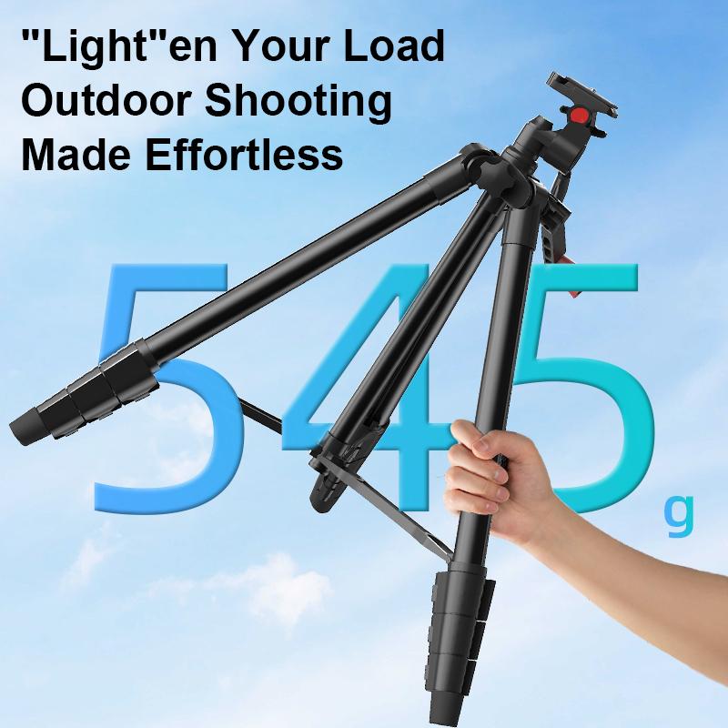 Topworld Mini Lightweight Retractable Aluminum Alloy Tripod Phone Clip Camera Stand Waterproof Shockproof Portable Travel 3kg