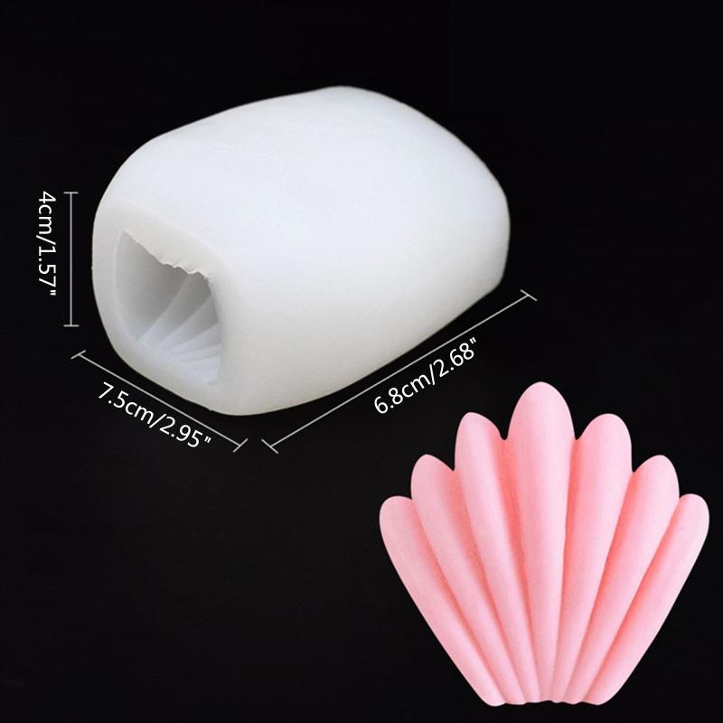 Creative 3D for Shell Candle Mould Silicone Moulds Non-stick Seashell Plaster Molds for Epoxy Resin Polyester Resins