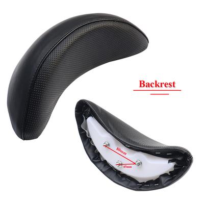 Motorstoel Passagier Sissy Bar Rugleuning Kussen Pad Voor Harley Honda Suzuki Kawasaki Elektrische Scooter Zwart Leer