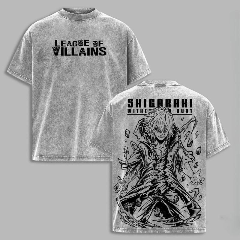 

Tomura Shigaraki Graphic T-shirt My Hero Academia Anime Washed Oversized T Shirt Men Women Clothing Cotton Short Sleeve Tees XXL