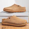 Men’s Summer Sandals Slipper Clogs Backless Mules Khaki Casual Shoes for Students Over Sized