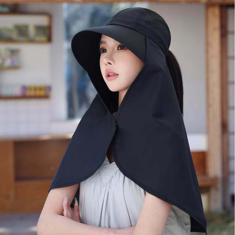 Multifunctional all-in-one sun protection cap shawl sun hat women's summer extended neck protection UV protection sun hat