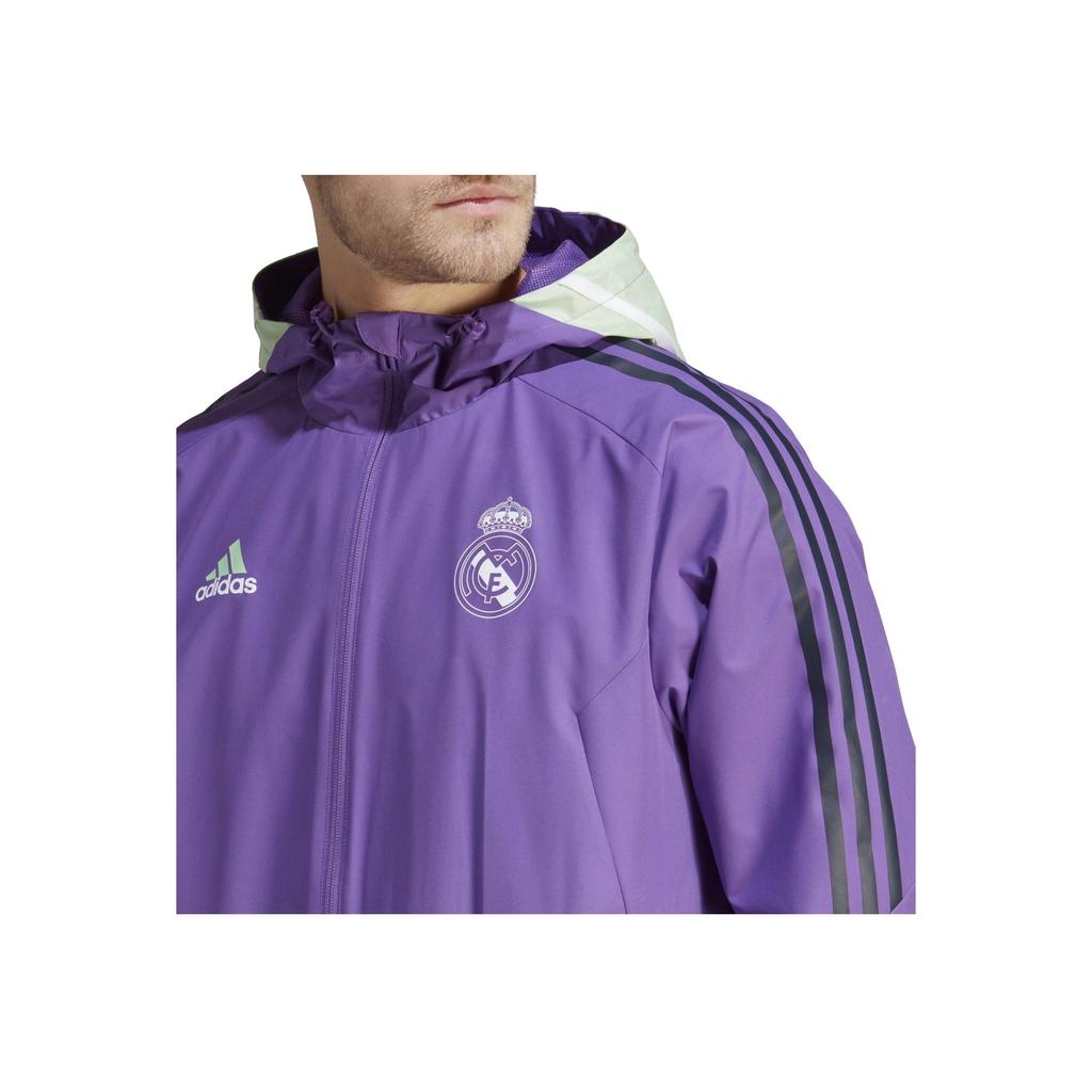 adidas Men's Real Madrid Condivo 22 All-Weather Training Jacket Purple HT8796