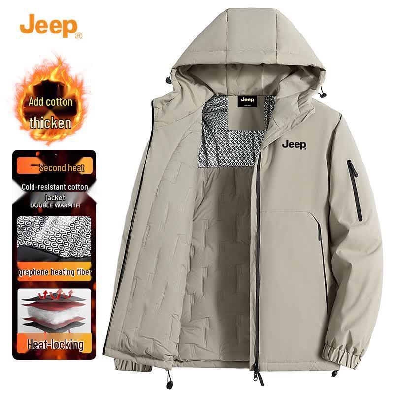 Jeep Men s Hooded Windproof Padded Jacket L