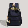 Letter Student Schoolbag Unisex Campus Backpack Large Capacity Solid Color Backpack