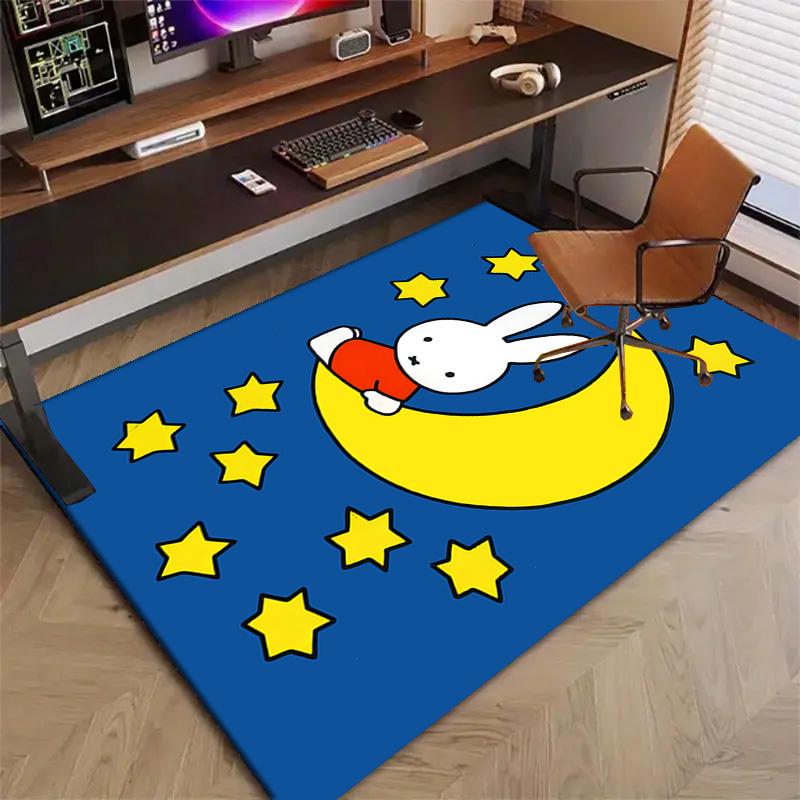 1pc Miffy2 Design Printed Area Rug Carpet for Bedroom Living Room Home Decor Rugs Mat Non Slip Mat Rug for Bedside