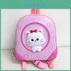 Kids School Backpack With Oxford Fabric And Cat Pattern For Preschool Children