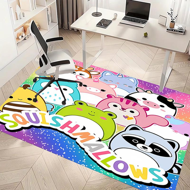 squishmallows Print Area Rug - Soft,Washable Non-Slip Indoor Mat,Living Room,Home Office Decorative Rug