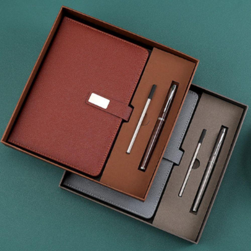 PU Leather Notebook Pen Set Refill Set Meeting Notepad Corporate Gifts Set Corporate Gifting
