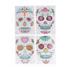 4Pcs Tattoo Sticker 2 Colour Temporary Fake Art Painting Luminous for Halloween Party