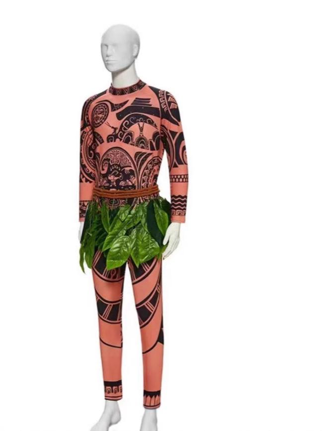 Moana and Maui Cosplay Costume Set for Halloween