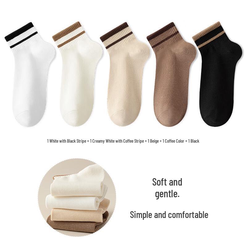 Yalu Women s Ankle Socks 5-Pair Pack One Size