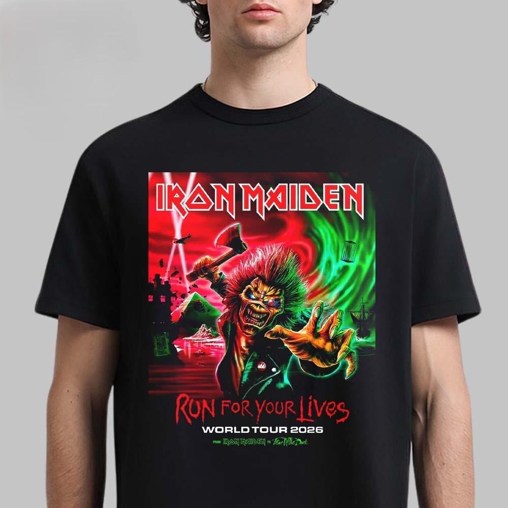 HOT!!! IRM For Your Lives World Tour 2026 Eddie With An Axe Reprint T-Shirt Unisex T-Shirt XXL
