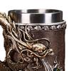 Dragon Coffee Mug with Ergonomic Handle Insulated Metal Glaze Dragon Mug for Hot Drinks Stylish Embossed Dragon Cup Gifts for Men Tea Beer Steins