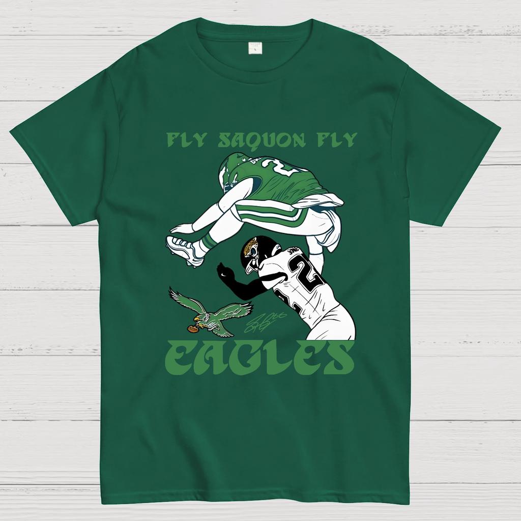 Fly Saquon Fly Eagles Barkley Cotton Summer Casual Cool Loose T-Shirt