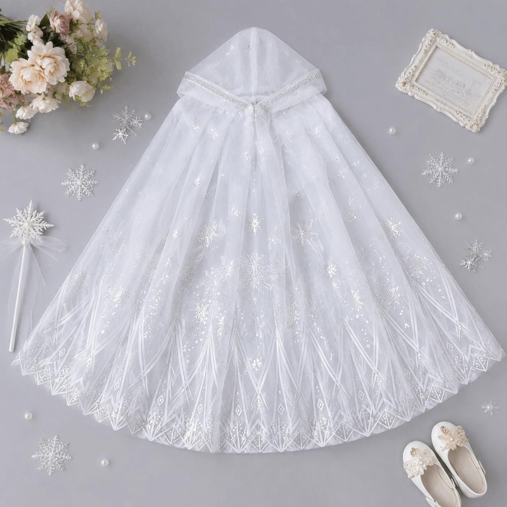 Sequined Children Cloak Shiny Shawl Girls Hooded Cloak Fairy Cosplay Costume Cape Halloween Party