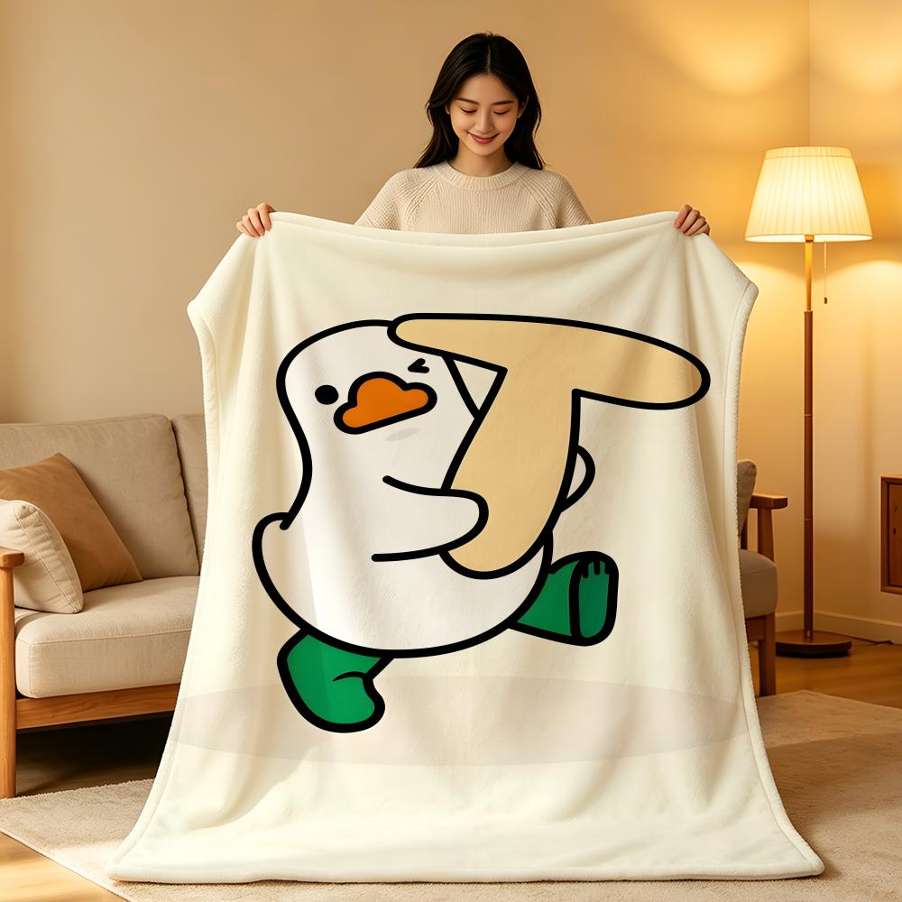 Character A-Avatar D-Duck Throw High-Density Short Plush Blanket Soft Skin-Friendly for Sofa Nap Air-Conditioned Room