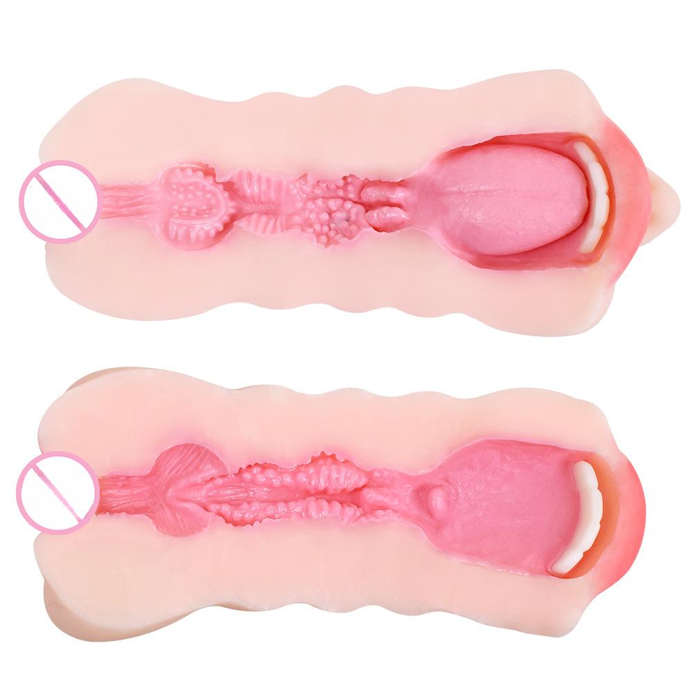 Oral Cunnilingus Aeroplane Cup Inverted Mould Male Masturbator Dual-Channel Adult Erotic Sex Products