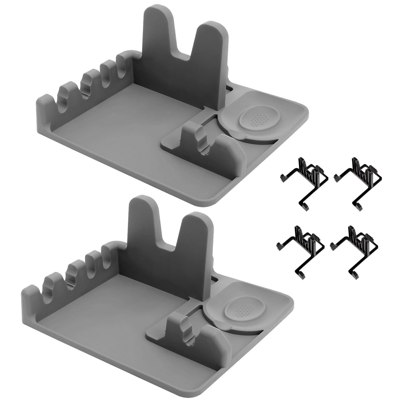 

Silicone Kitchen Tool Holder Versatile Easy to Clean Utensil and Pot Lid Holder Non-Slip Storage Pad Tableware Drying Rack