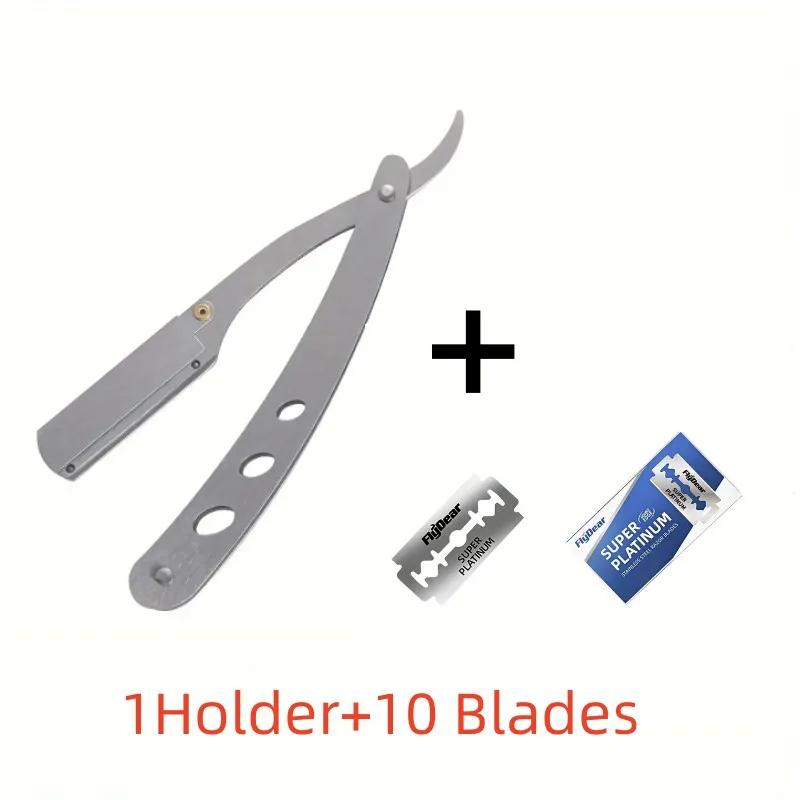 

Мужские складные лезвия из нержавеющей стали, старомодная бритва, ручная бритва для бритья, скребок для лица, парикмахерская бритва, нож для удаления волос на теле и лице