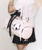 Elegante Club-Tasche mit Schleier und Nieten & Geldbörse (Hell-Pink) F26Qe981