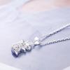 Neuer Eingang Beliebt Niedliches Tier Temperament 925 Sterling Silber Schmuck Kristall Kleines Eichhörnchen Weiblicher Anhänger Halsketten XL233