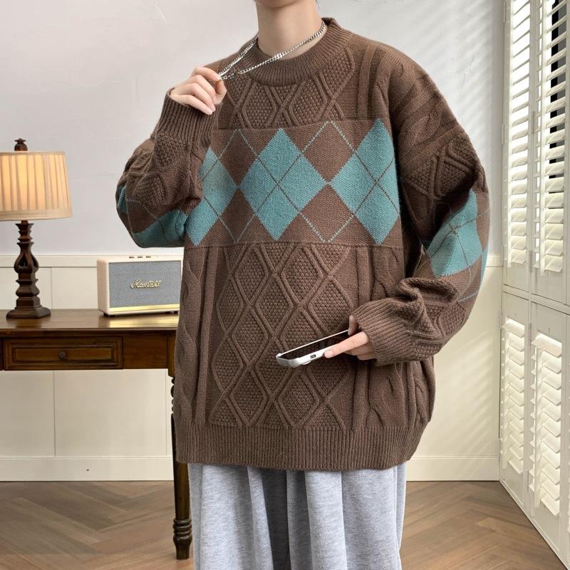 Hot sale, popular, new casual crew neck sweater in autumn and winter, bottom knitted sweater, large size loose sweater.