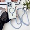 Crossbody Lanyard Transparent Magnetic for Magsafe Phone Case for IPhone Air 17 16 15 14 13 12 Pro Max 16 Plus Protective Cover