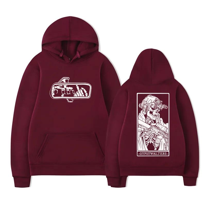The Vintage men's hoodie with skull print produced by GYPSYWALTERS Forward Observatory Group