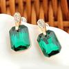 Women Elegant Rectangle Rhinestone Ear Studs Earrings Jewelry Birthday Gift