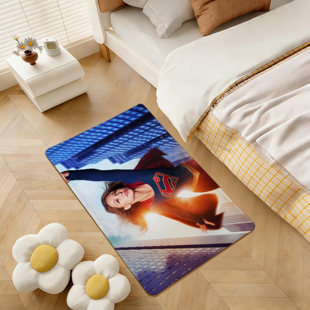 movie cool art S-Supergirl ML hogar Bedside Rug Kitchen Bath Floor Mat Hallway Balcony Carpet Entrance Doormat Decor Home