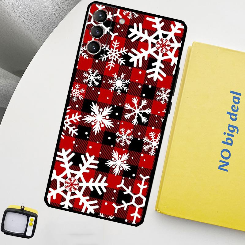 Snow Snowflake Winter Phone Case For Samsung Galaxy S25 Ultra S20 S21 S22 S23 Plus S9 S10 S25 FE S24 Ultra Cover