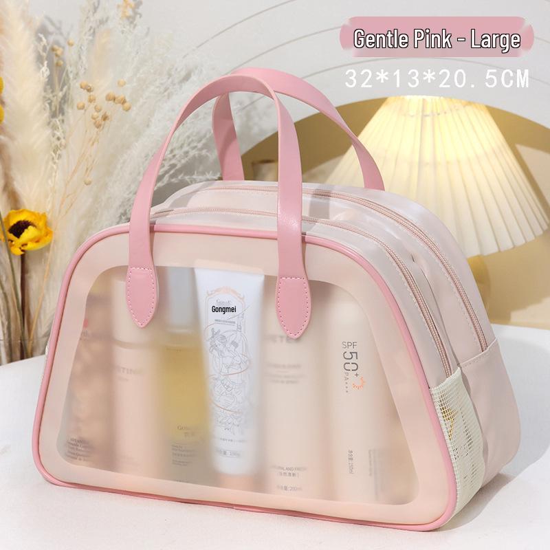 Ladder-Style Waterproof Makeup & Toiletry Bag, Large Capacity, Wet/Dry Separation, Portable for Travel & Swimming.