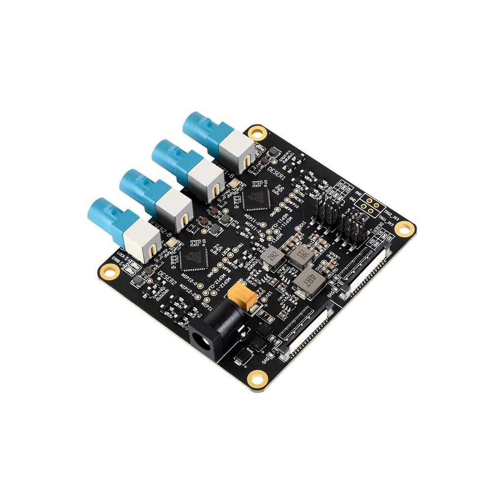 4-Channel GMSL Camera Expansion Board for Raspberry Pi 5, Featuring MAX9296 High-Speed, Low-Latency Deserializer Chip