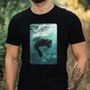 Unisexs Panther Swim In Ocean Motif Cotton TShirt Size XS To XL