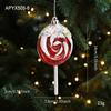 Christmas Pendant Red White Cartoon Plastic Christmas Tree Pendant DIY Vertical Pendant Family Christmas Atmosphere Decoration