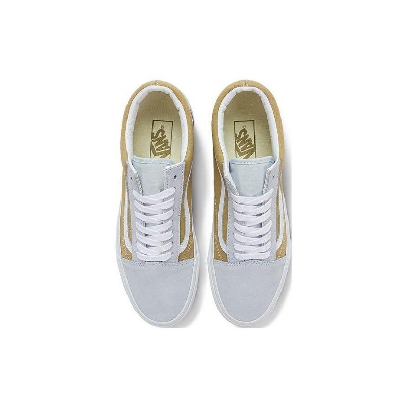 Vans Old Skool unisex retro trendy low-top skate shoes white brown VN0A5KRSC30