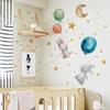 Nightglow Rabbit Sticker Rabbit Balloon Star Children's Wall Sticker Baby Girls' Bedroom Room Home  Decoration Wallpaper 2024